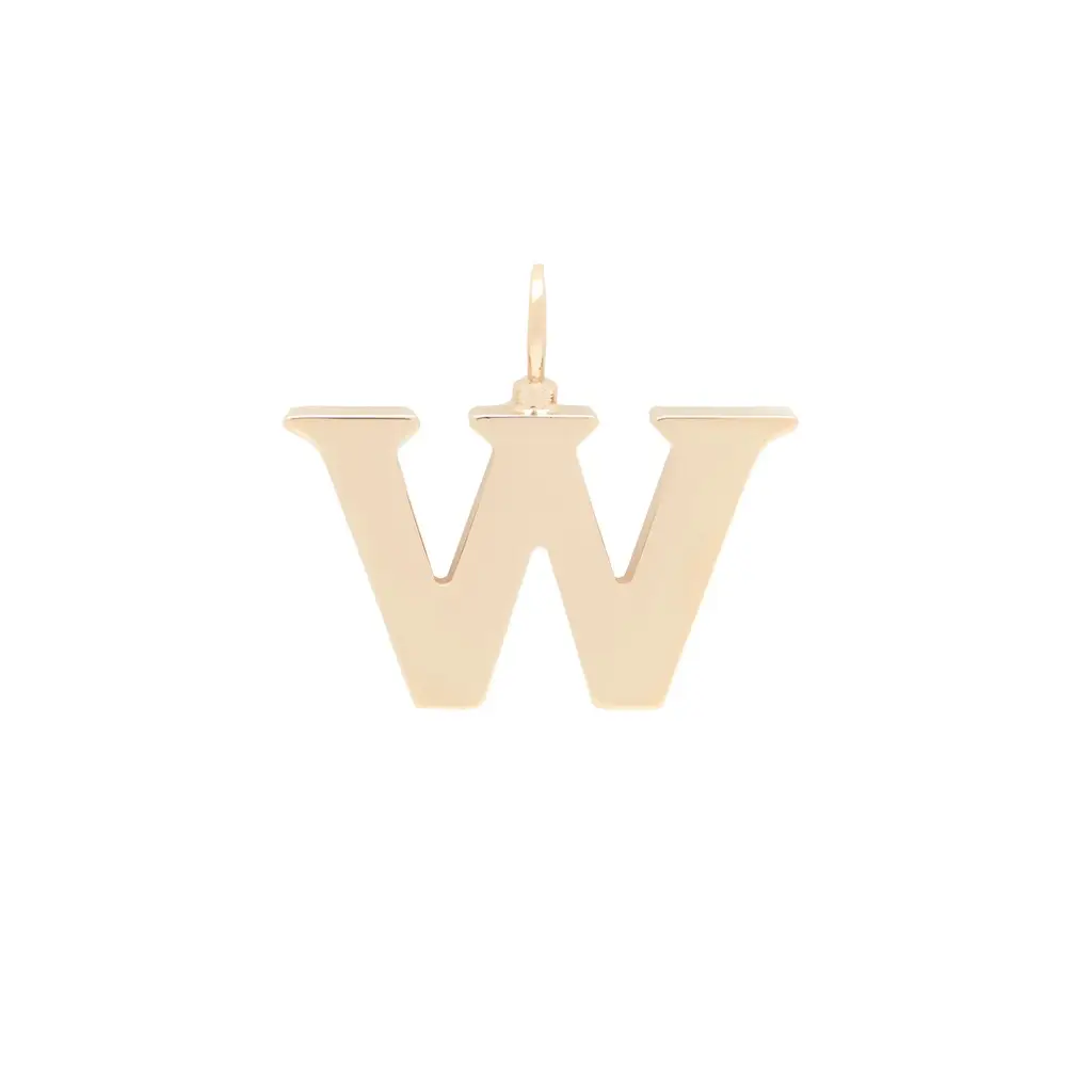 Chloé Alphabet letter W charm in brass | Image 1 Chloé Alphabet letter W charm in brass | Image 1