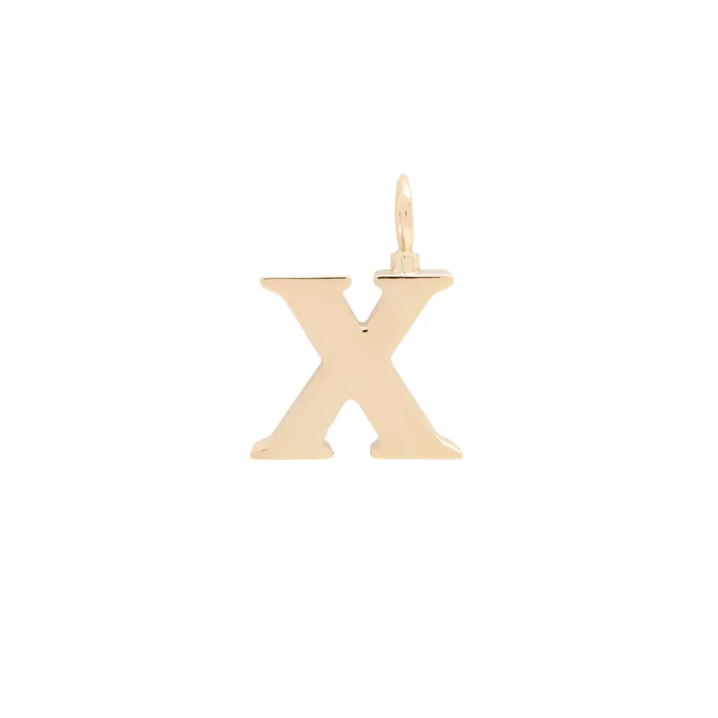 Chloé Alphabet letter X charm in brass | Image 1 Chloé Alphabet letter X charm in brass | Image 1