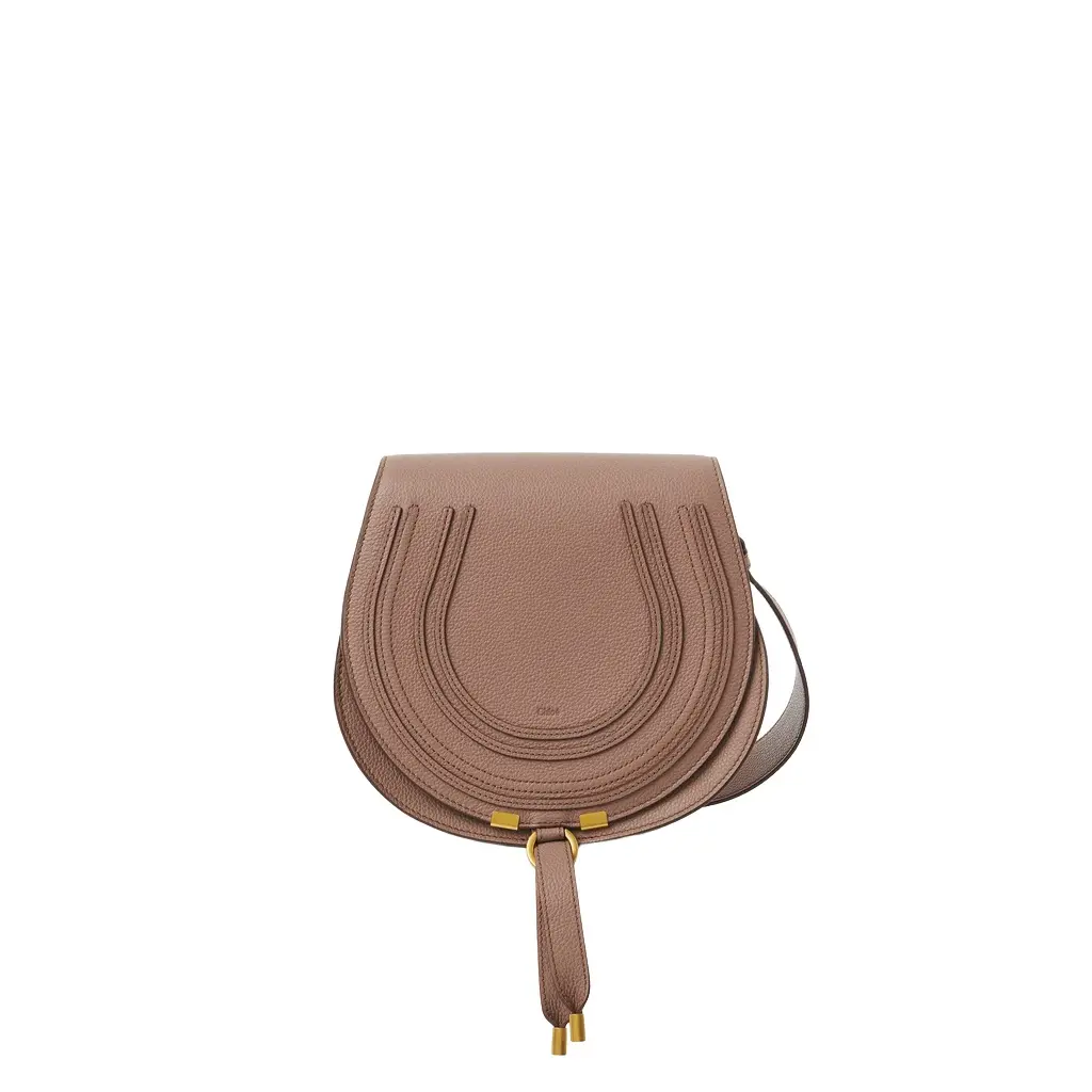 Chloé Marcie saddle bag in grained leather | Image 1 Chloé Marcie saddle bag in grained leather | Image 1