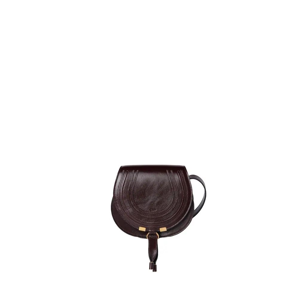 Chloé Small Marcie saddle bag in shiny leather | Image 1 Chloé Small Marcie saddle bag in shiny leather | Image 1