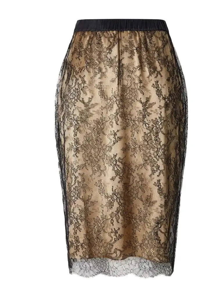 Carine Gilson Straight Lace Midi Skirt | Image 1 Carine Gilson Straight Lace Midi Skirt | Image 1