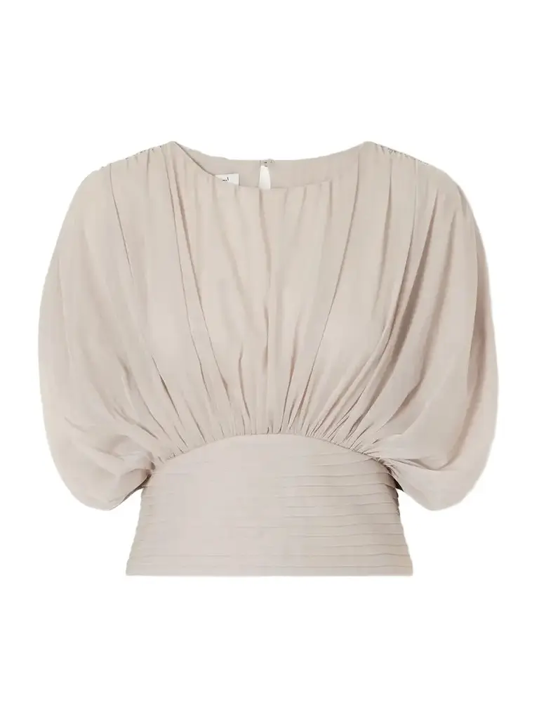 Abadia Draped Ruched Jersey Blouse | Image 1 Abadia Draped Ruched Jersey Blouse | Image 1