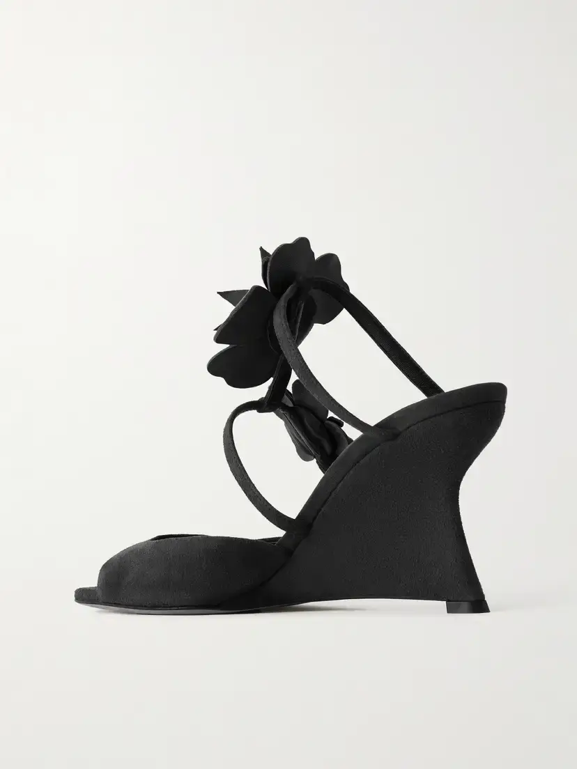 Zimmermann Belara 85 Embellished Suede Wedge Sandals | Thumbnail 3 Zimmermann Belara 85 Embellished Suede Wedge Sandals | Thumbnail 3