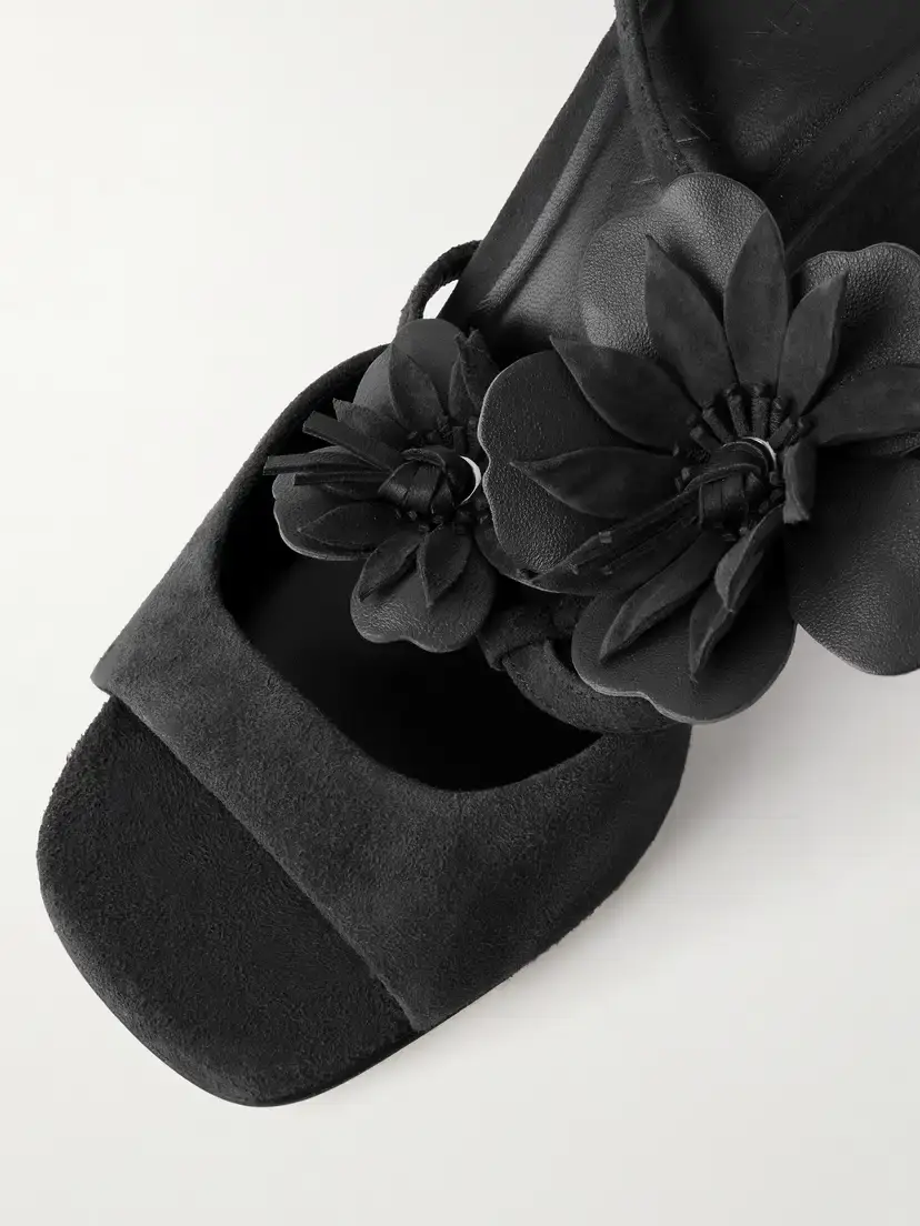Zimmermann Belara 85 Embellished Suede Wedge Sandals | Thumbnail 5 Zimmermann Belara 85 Embellished Suede Wedge Sandals | Thumbnail 5