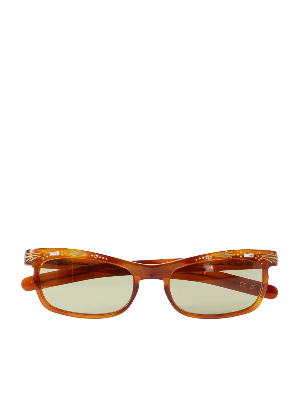 Crystal-embellished Square-frame Recycled Tortoiseshell Acetate Sunglasses