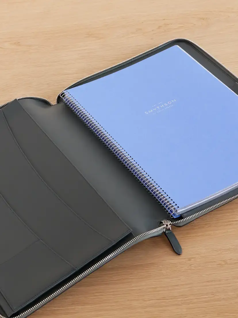 Smythson Panama Leather A4 Folder | Thumbnail 3 Smythson Panama Leather A4 Folder | Thumbnail 3