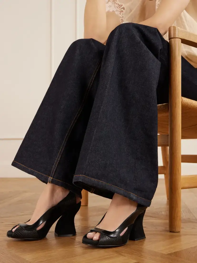 Zimmermann Marvi 75 Suede, Snake-effect And Smooth Leather Sandals | Thumbnail 2