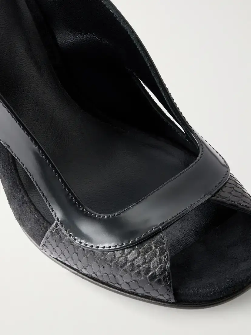 Zimmermann Marvi 75 Suede, Snake-effect And Smooth Leather Sandals | Thumbnail 5