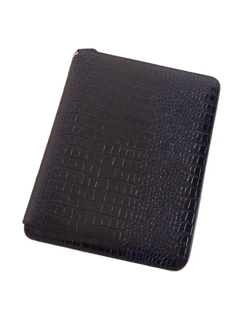 Smythson Mara Croc-embossed Leather A4 Folder | Image 1 Smythson Mara Croc-embossed Leather A4 Folder | Image 1