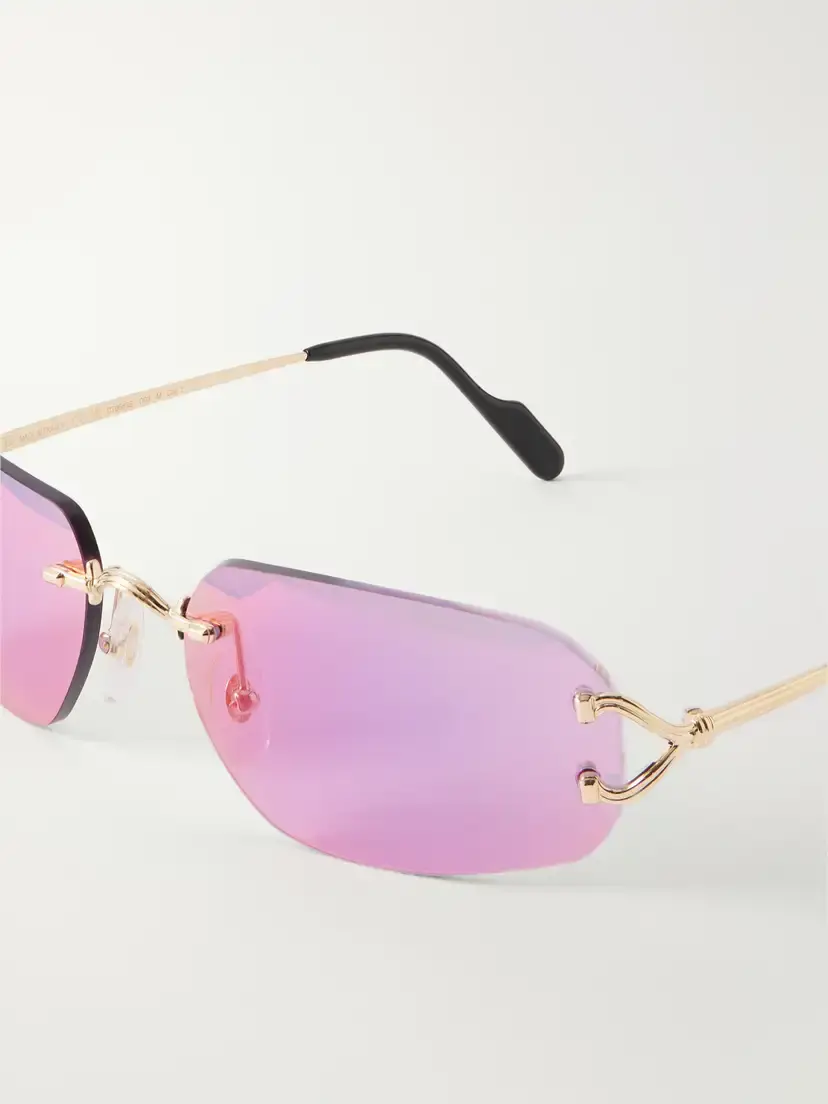 Cartier Eyewear Motifs De Cartier Round-frame Recycled-acetate Gold-tone Sunglasses | Thumbnail 4