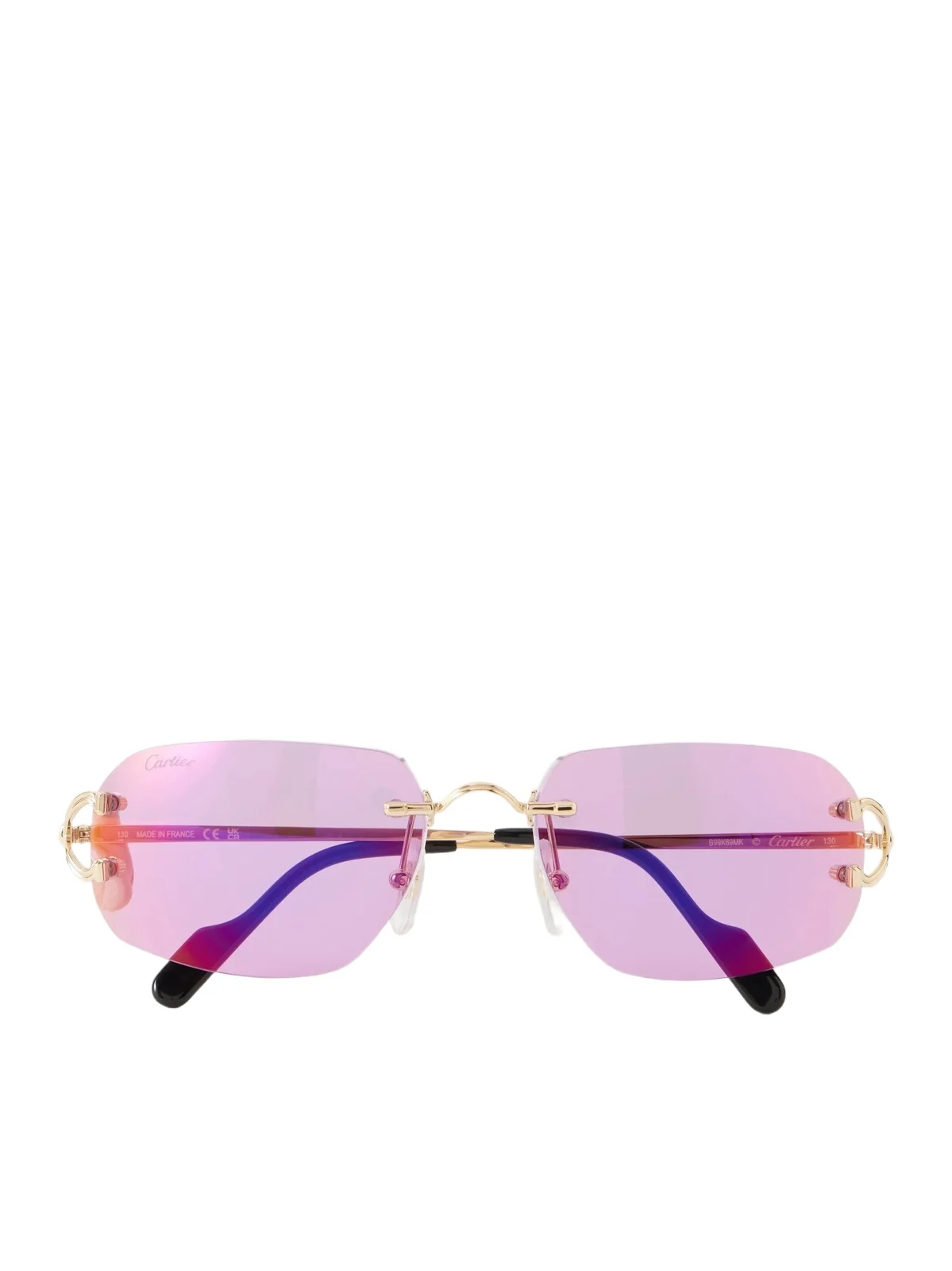 Motifs De Cartier Round-frame Recycled-acetate Gold-tone Sunglasses