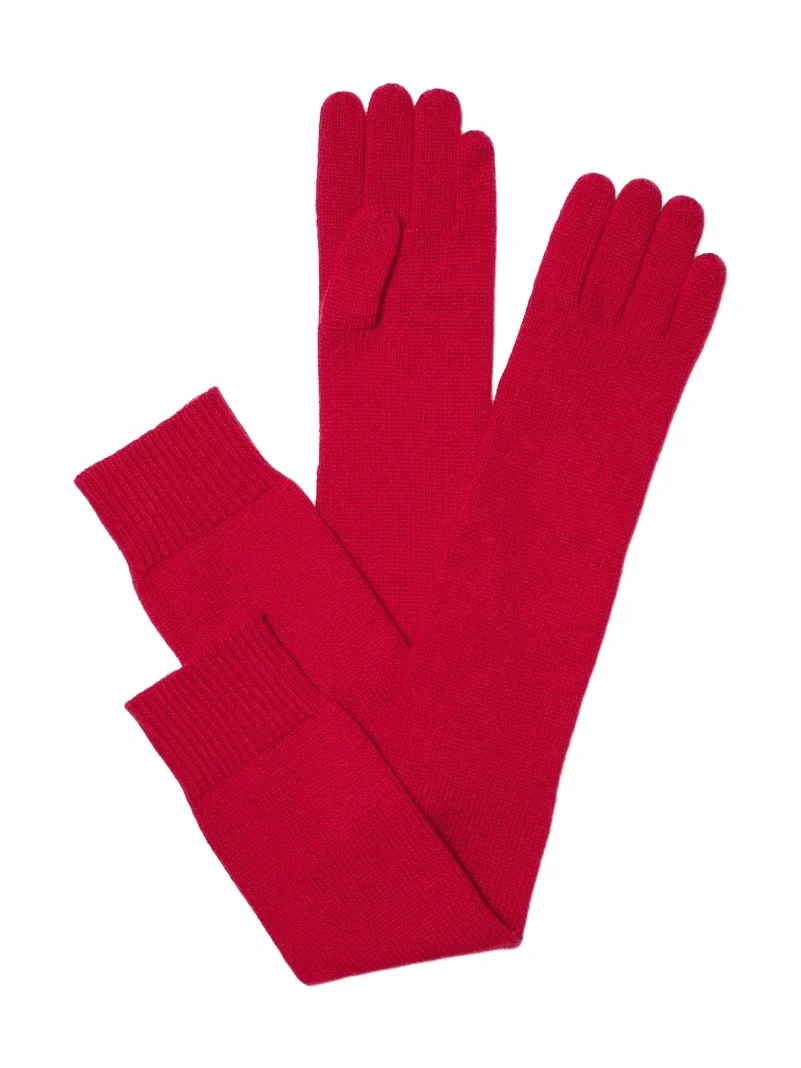 Long Cashmere Gloves in Red - One Size by Michael Kors Collection Long Cashmere Gloves in Red - One Size by Michael Kors Collection