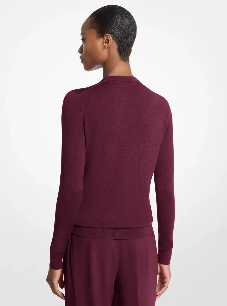 Michael Kors Collection Cashmere and Wool Blend Sweater in Red | Thumbnail 2 Michael Kors Collection Cashmere and Wool Blend Sweater in Red | Thumbnail 2