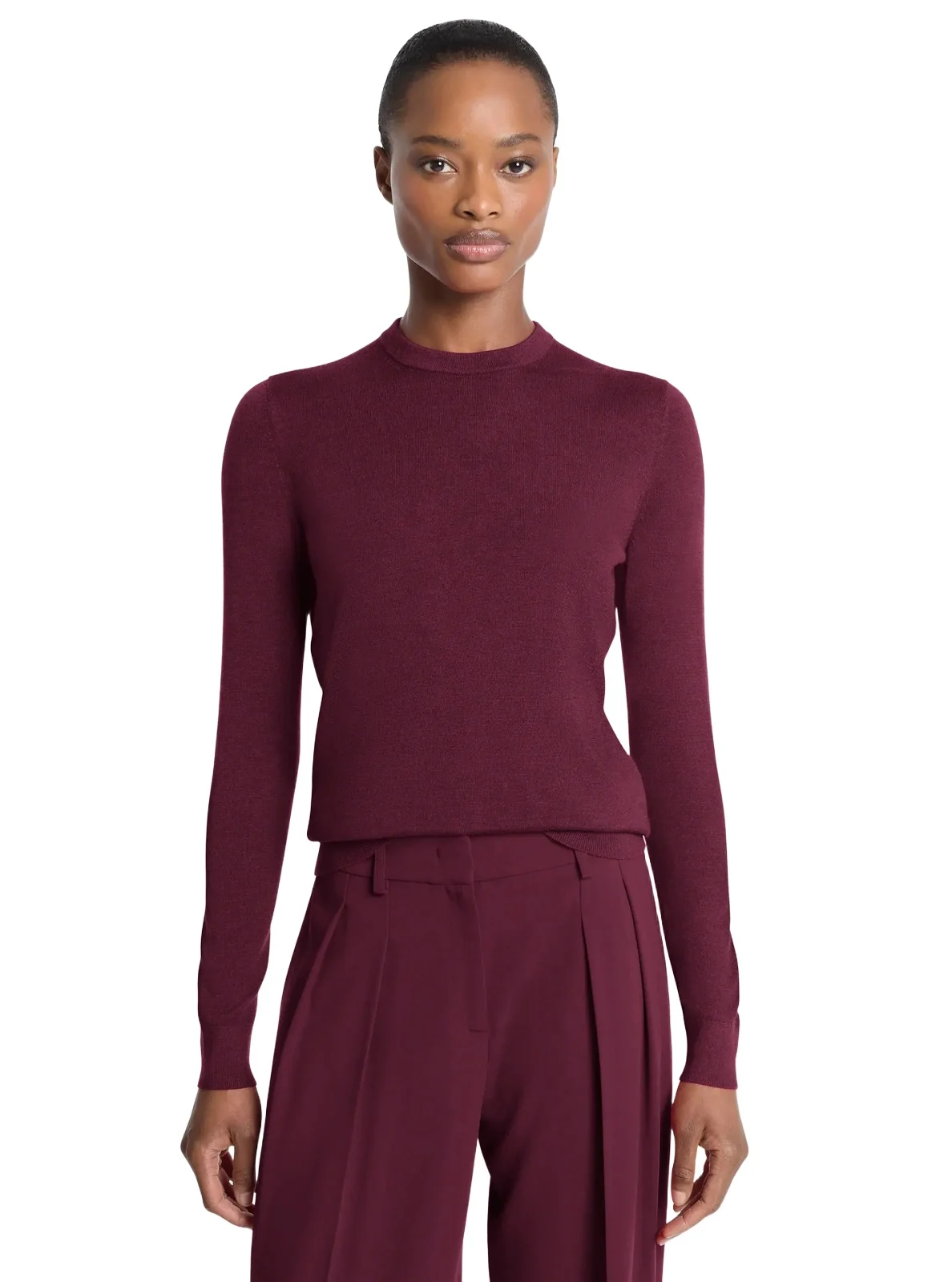 Cashmere and Wool Blend Sweater in Red Cashmere and Wool Blend Sweater in Red