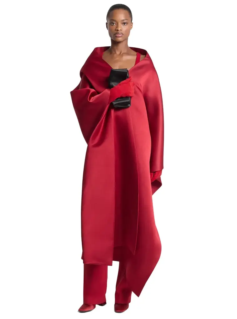 Michael Kors Collection Double Silk Satin Opera Shawl | Image 1 Michael Kors Collection Double Silk Satin Opera Shawl | Image 1