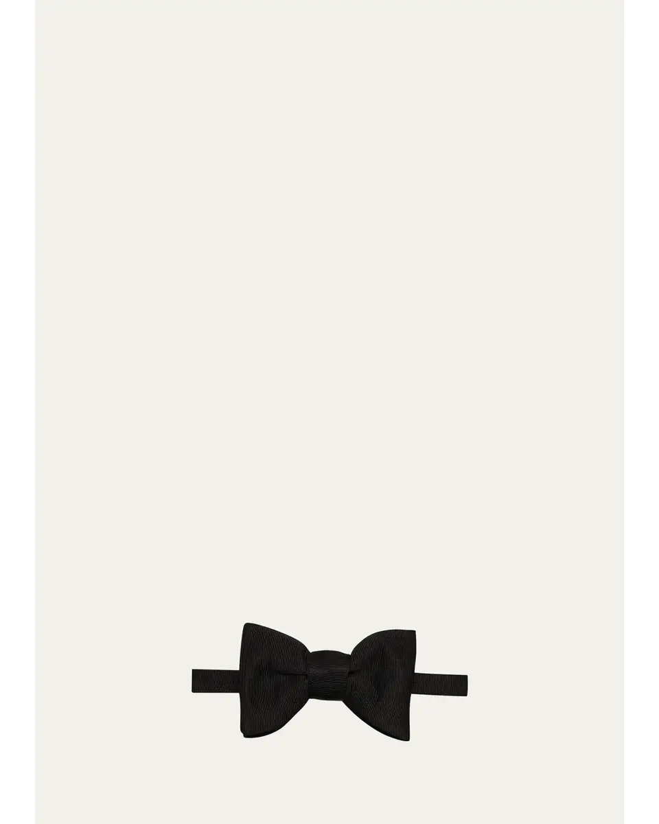 Tom Ford Men's Large Grosgrain Pre-Tied Silk Bow Tie | Image 1 Tom Ford Men's Large Grosgrain Pre-Tied Silk Bow Tie | Image 1