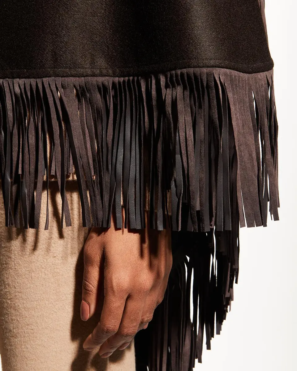Sofia Cashmere Reversible Fringe Cashmere Cape | Thumbnail 5 Sofia Cashmere Reversible Fringe Cashmere Cape | Thumbnail 5