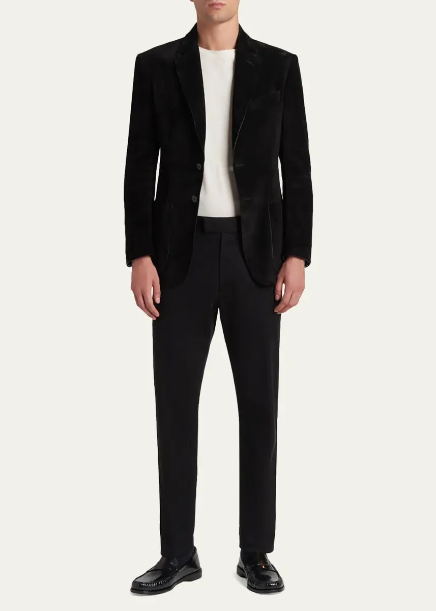 Tom Ford Men's Suede Single-Breasted Blazer | Thumbnail 2