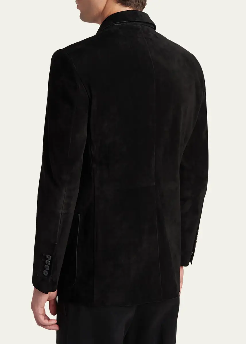 Tom Ford Men's Suede Single-Breasted Blazer | Thumbnail 3