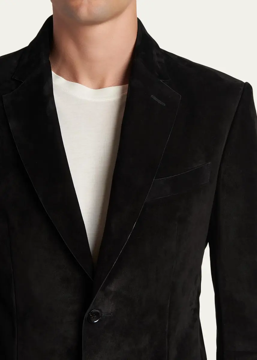 Tom Ford Men's Suede Single-Breasted Blazer | Thumbnail 5