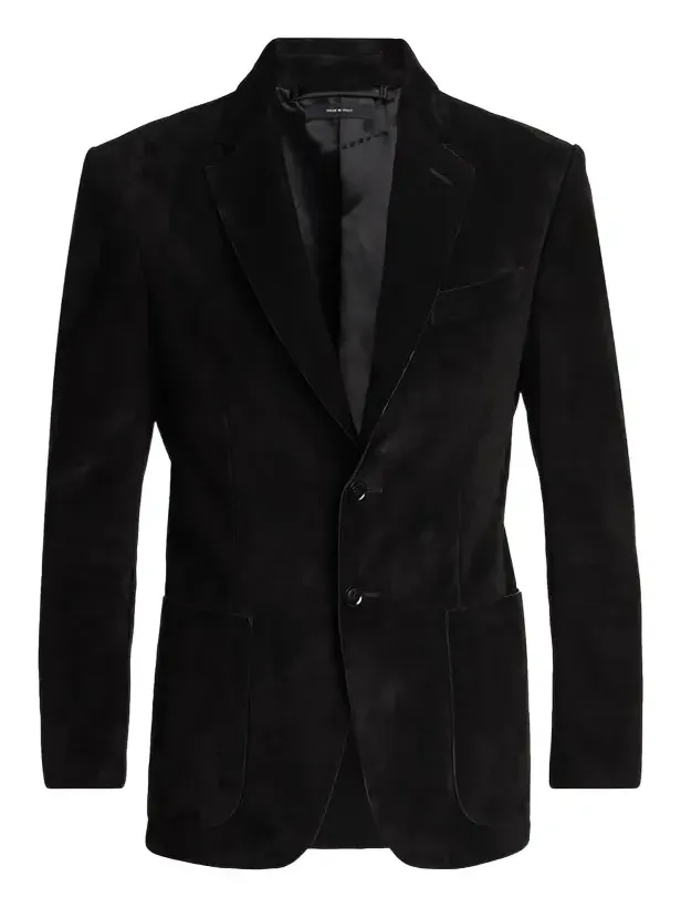 Men's Suede Single-Breasted Blazer Men's Suede Single-Breasted Blazer
