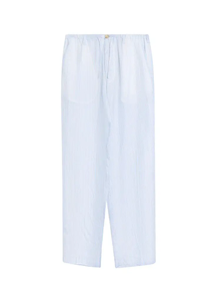 Dries Van Noten Men's Penny Stripe Cupro Straight-Leg Trousers