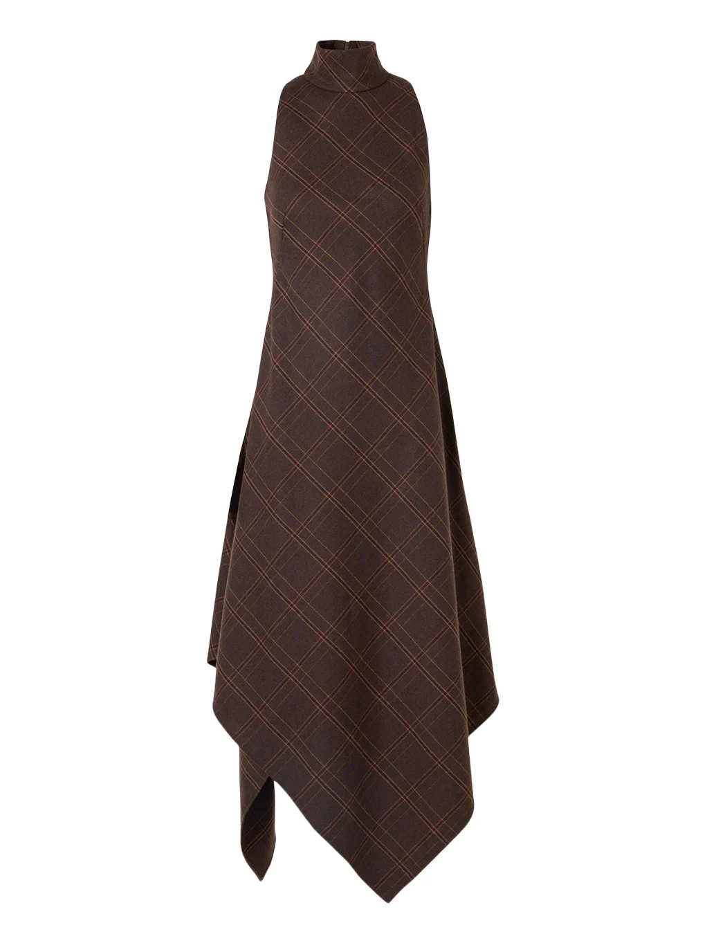 Blanket Check Wool-Blend Flannel Midi Dress Blanket Check Wool-Blend Flannel Midi Dress