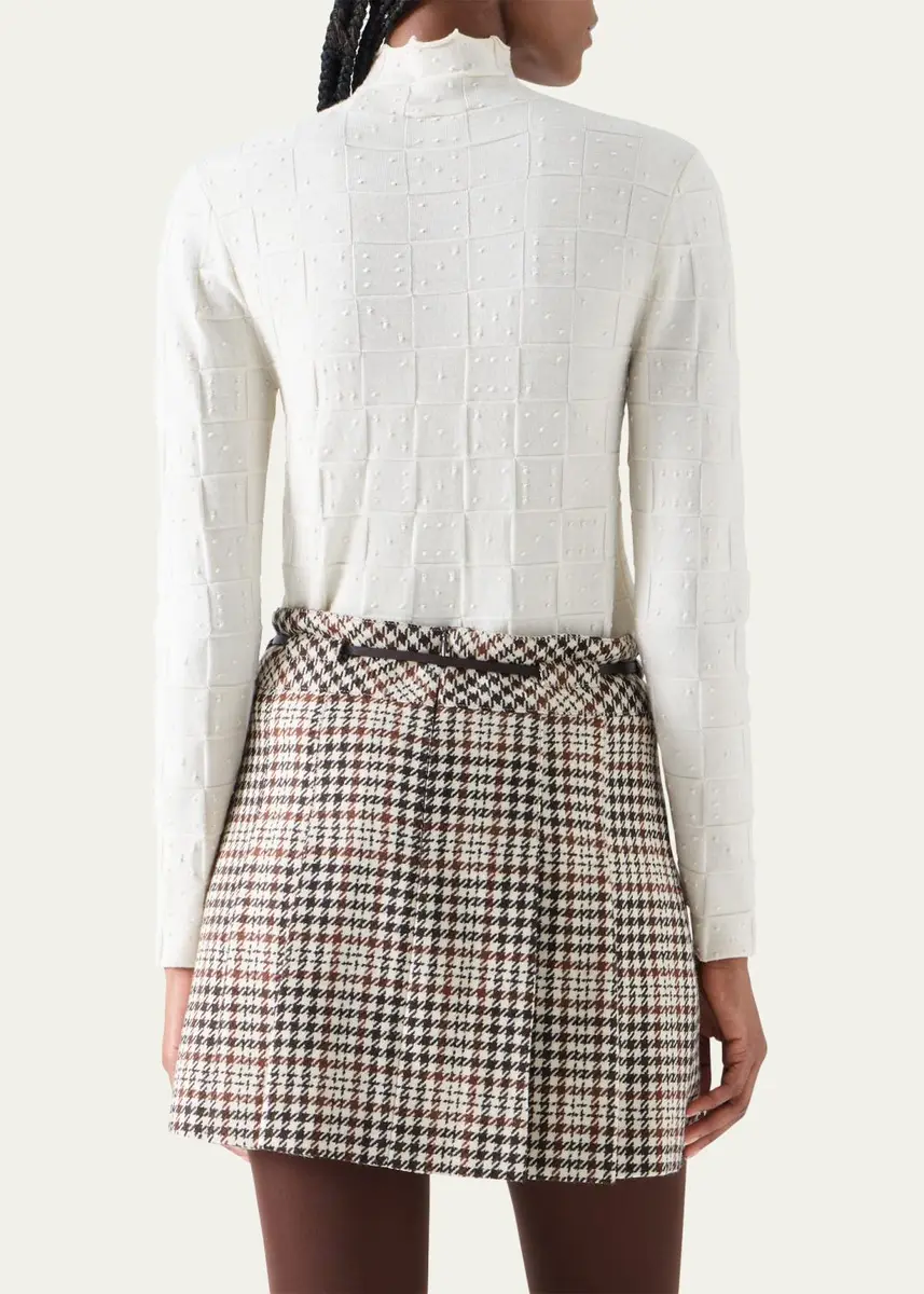 Akris punto Wool Textured Knit Sweater | Thumbnail 3 Akris punto Wool Textured Knit Sweater | Thumbnail 3