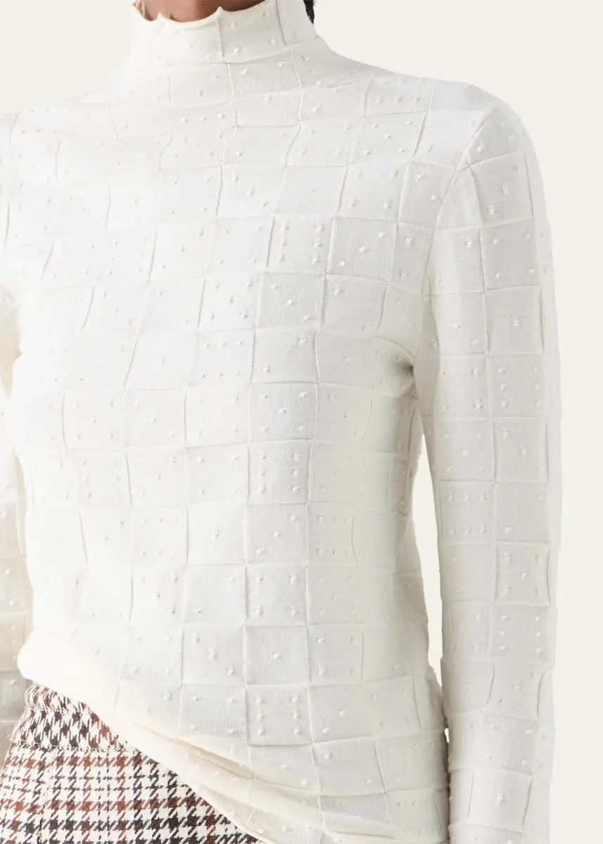 Akris punto Wool Textured Knit Sweater | Thumbnail 5 Akris punto Wool Textured Knit Sweater | Thumbnail 5