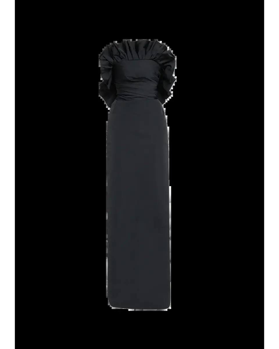 Atelier Prabal Gurung Strapless Ruffle Faille Column Gown | Thumbnail 2 Atelier Prabal Gurung Strapless Ruffle Faille Column Gown | Thumbnail 2