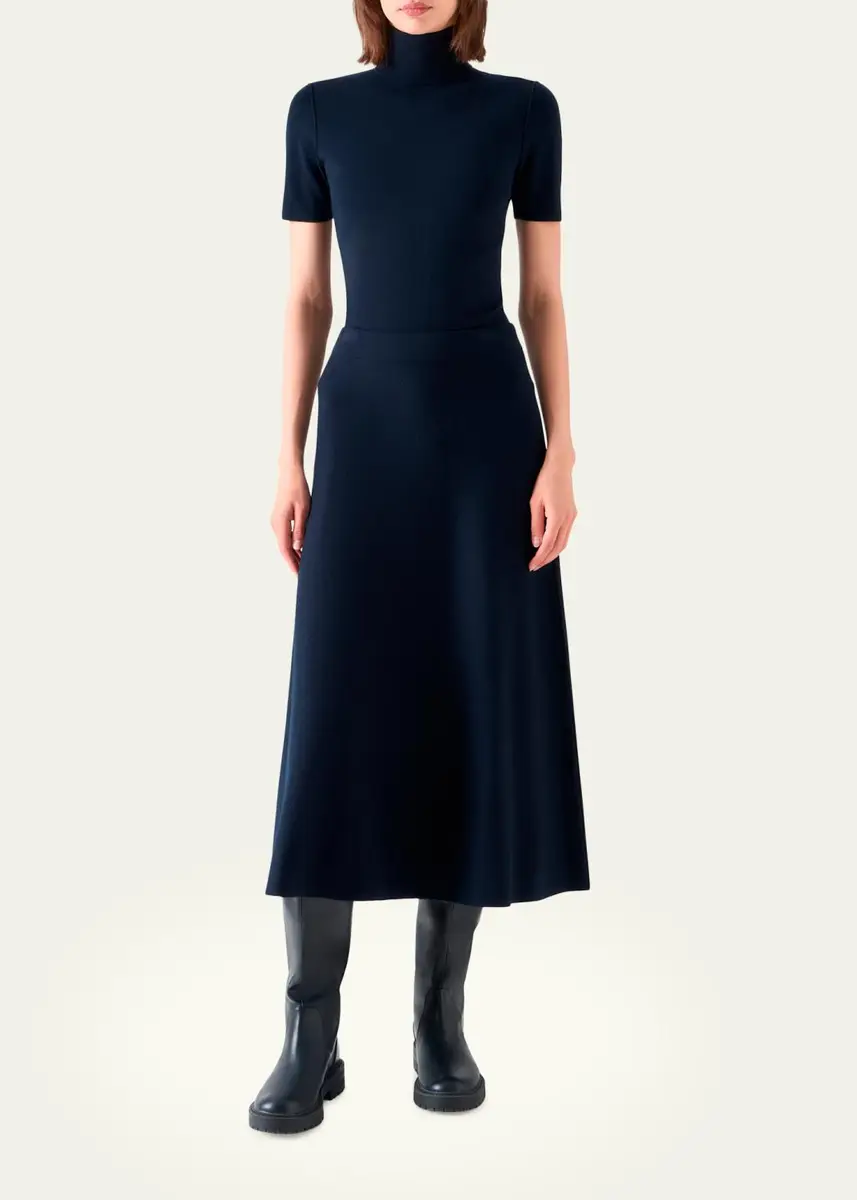 Akris punto Mock Turtleneck Stretch Wool Top | Thumbnail 2 Akris punto Mock Turtleneck Stretch Wool Top | Thumbnail 2