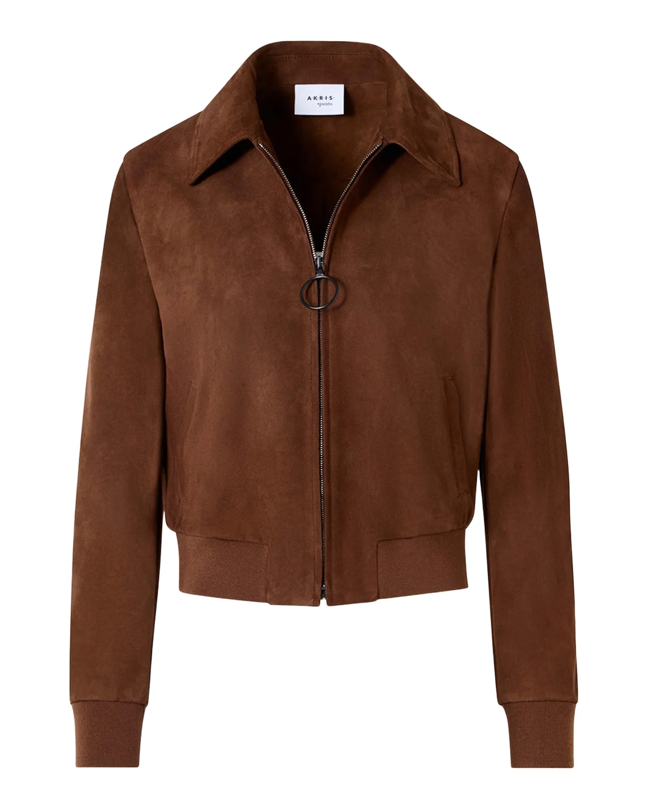 Akris punto Suede Bomber Short Jacket