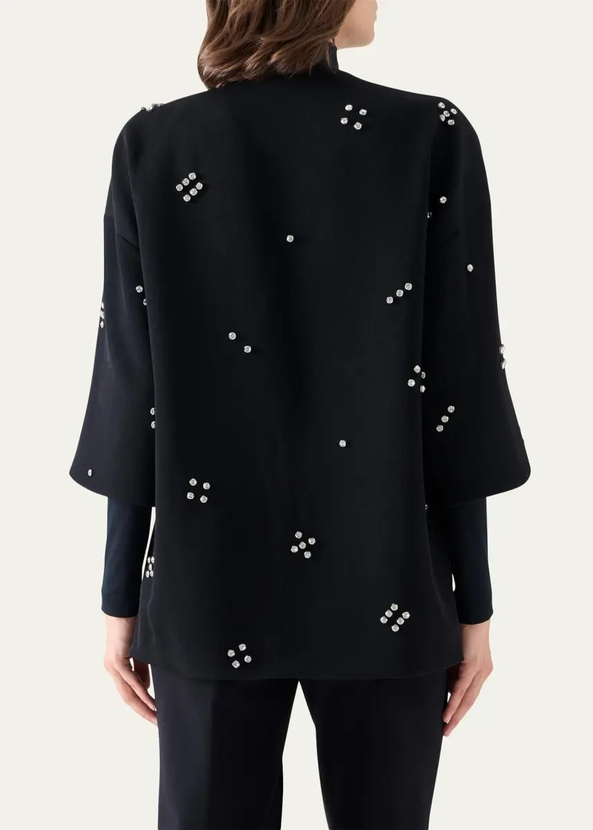 Akris punto Diamond Dice Dot Wool Car Coat | Thumbnail 3