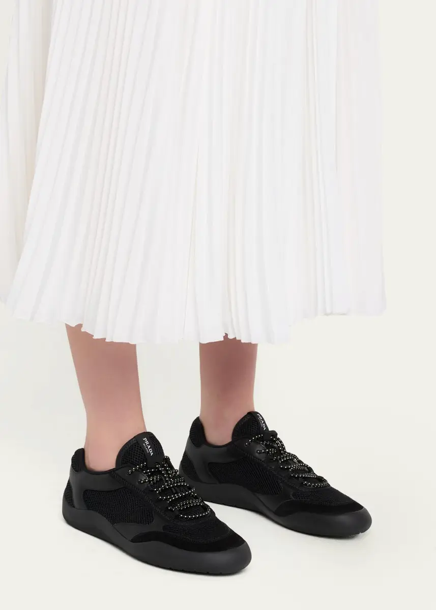 Prada Speedrock Mesh Fabric Sneakers | Thumbnail 7 Prada Speedrock Mesh Fabric Sneakers | Thumbnail 7