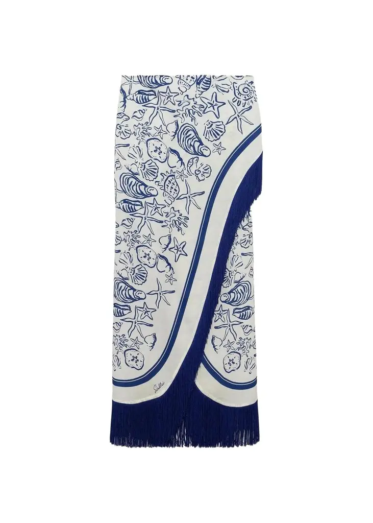 Simkhai Russo Printed Fringed Pareo | Image 1 Simkhai Russo Printed Fringed Pareo | Image 1
