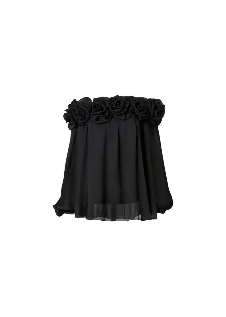 Carolina Herrera Rosette Off-the-Shoulder Blouse | Image 1 Carolina Herrera Rosette Off-the-Shoulder Blouse | Image 1