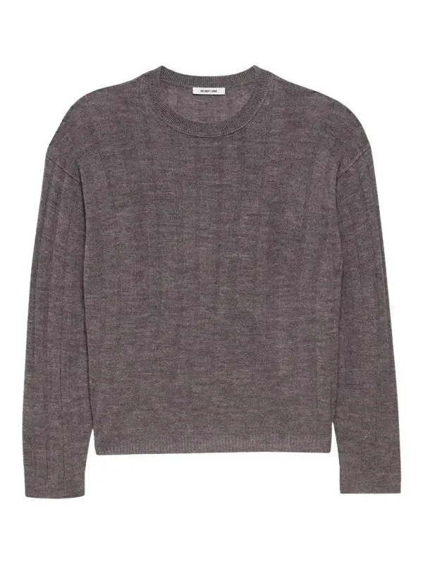 Men's Wide-Rib Wool and Nylon Crewneck Sweater