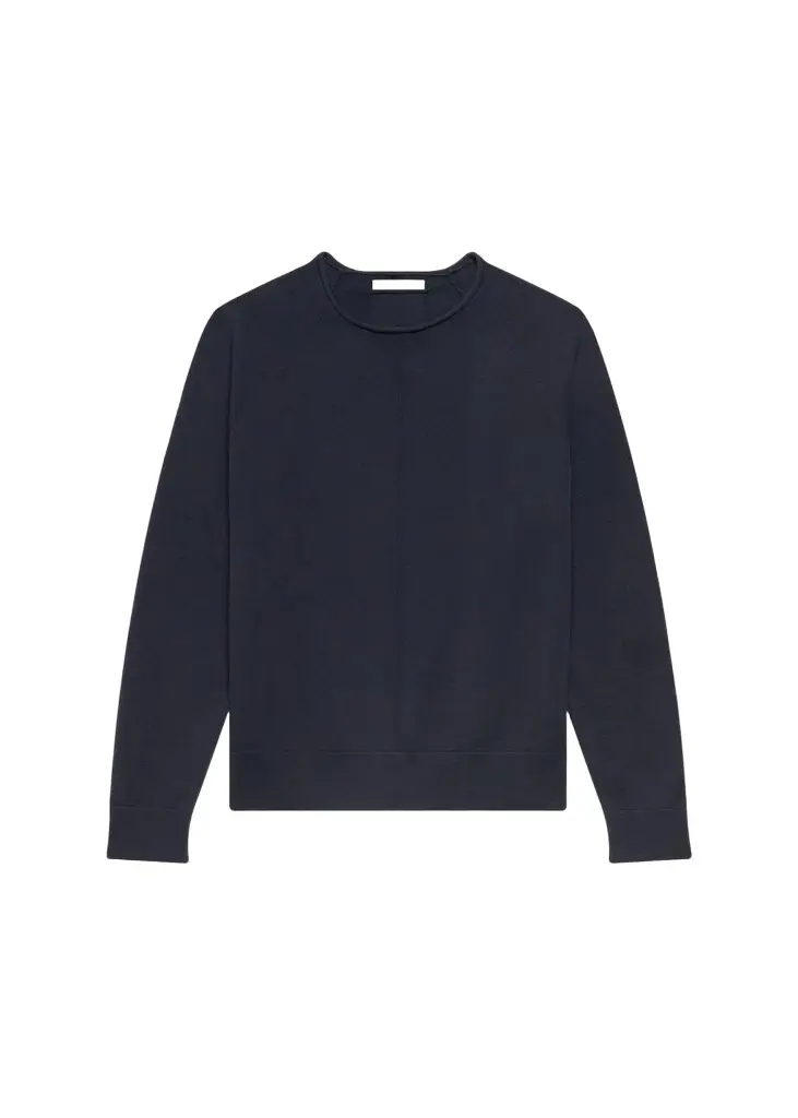 Helmut Lang Men's Cotton Raw-Edge Crewneck Sweater | Image 1 Helmut Lang Men's Cotton Raw-Edge Crewneck Sweater | Image 1
