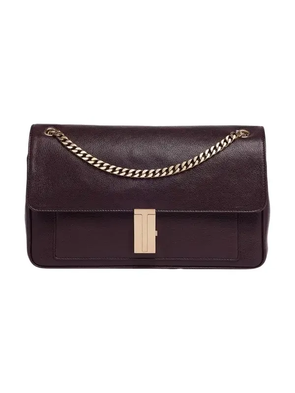 Tom Ford Mia T-Clasp Leather Shoulder Bag