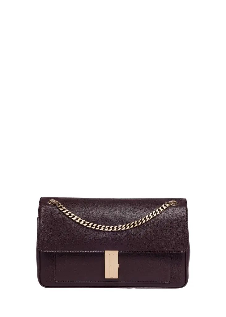 Tom Ford Mia T-Clasp Leather Shoulder Bag | Image 1 Tom Ford Mia T-Clasp Leather Shoulder Bag | Image 1
