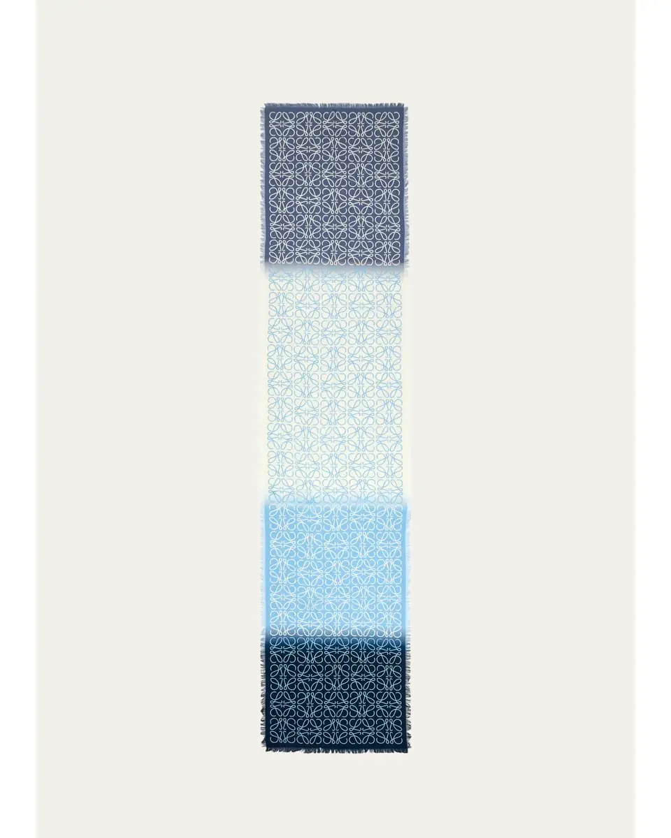 LOEWE Anagram Wool Silk Scarf | Image 1 LOEWE Anagram Wool Silk Scarf | Image 1