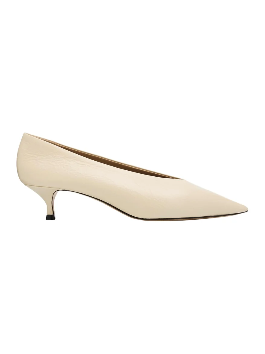 Le Monde Béryl 50mm Babouche Leather Kitten-Heel Pumps