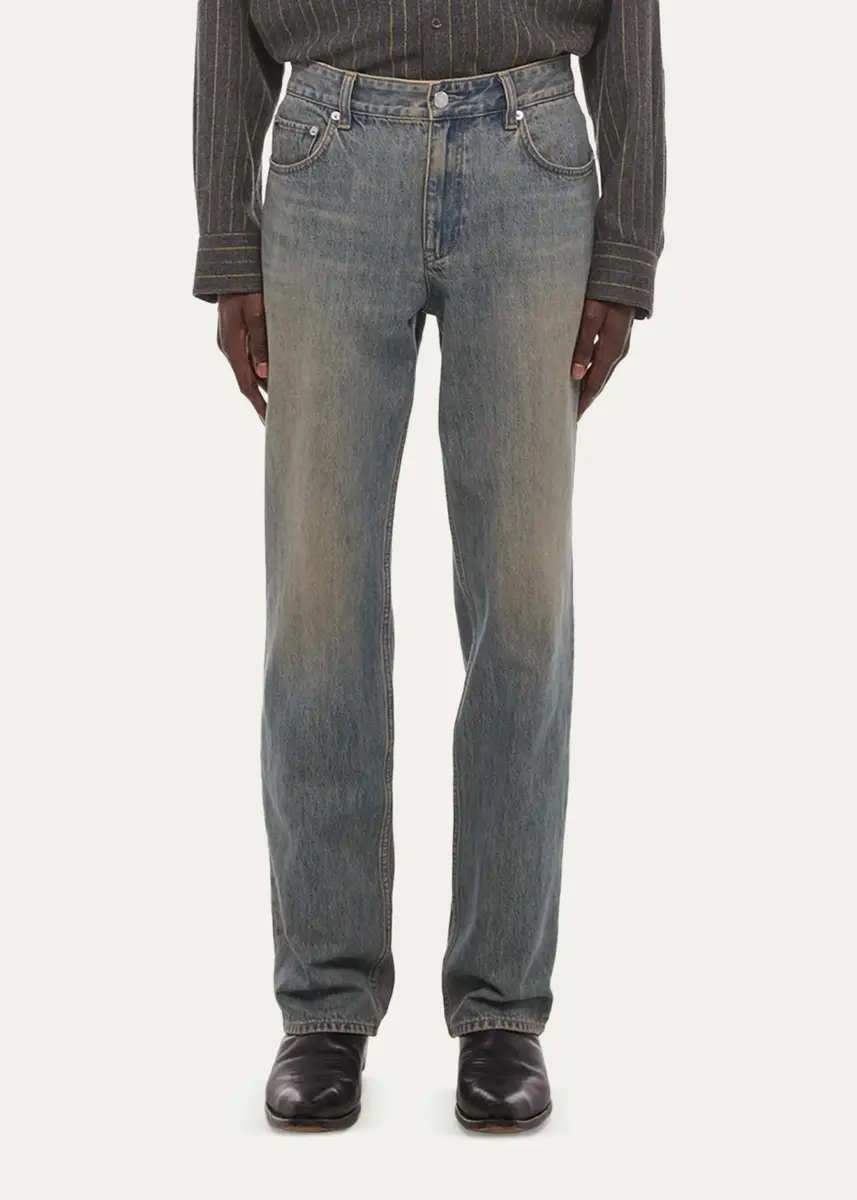 Helmut Lang Men's Vintage Wash Straight-Fit Jeans | Thumbnail 4 Helmut Lang Men's Vintage Wash Straight-Fit Jeans | Thumbnail 4