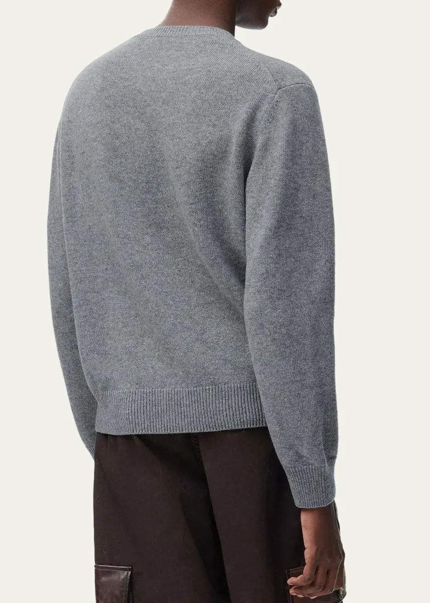 Loewe Men's Wool Mini-Anagram Crewneck Sweater | Thumbnail 3 Loewe Men's Wool Mini-Anagram Crewneck Sweater | Thumbnail 3