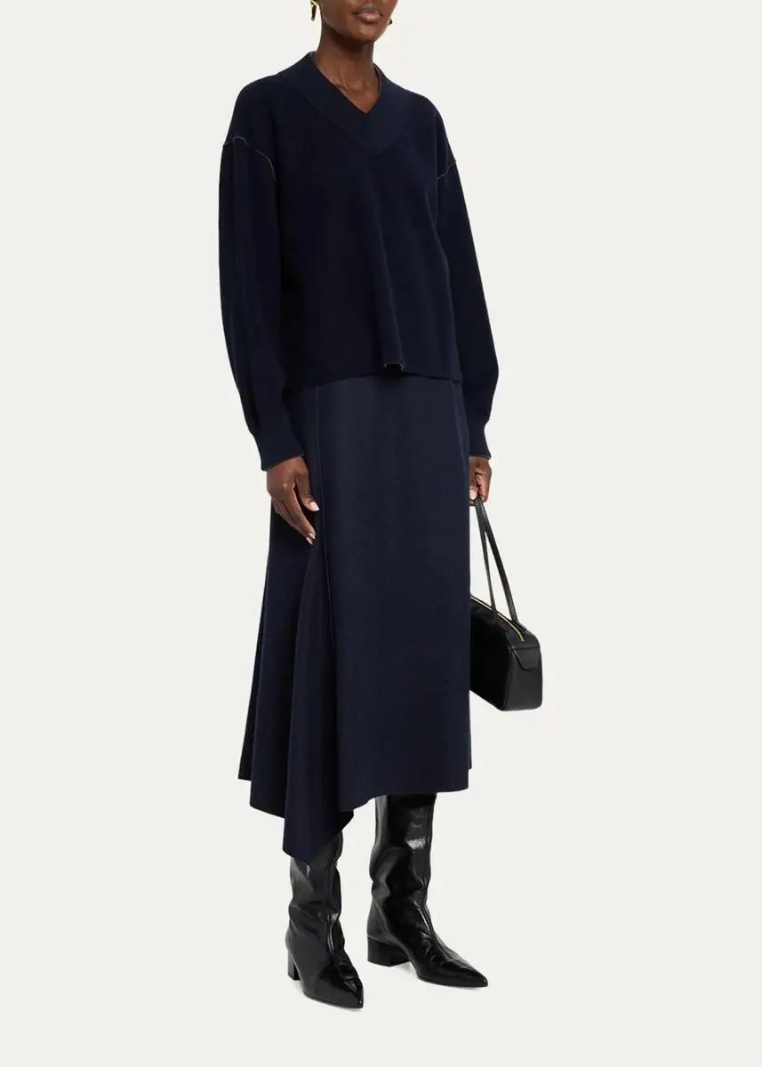 Lafayette 148 New York V-Neck Reversible Knit Sweater | Thumbnail 2 Lafayette 148 New York V-Neck Reversible Knit Sweater | Thumbnail 2