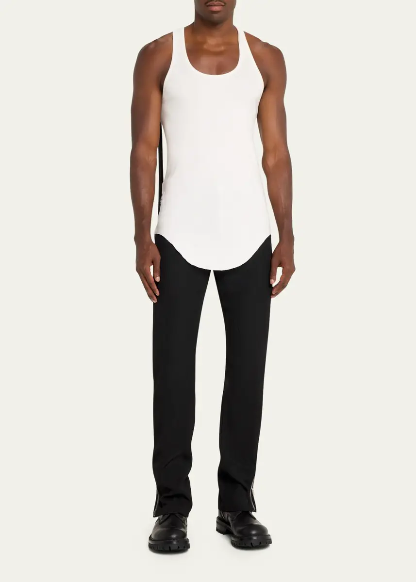 Rick Owens Men's Vega Wool Zip-Cuff Jeans | Thumbnail 2 Rick Owens Men's Vega Wool Zip-Cuff Jeans | Thumbnail 2