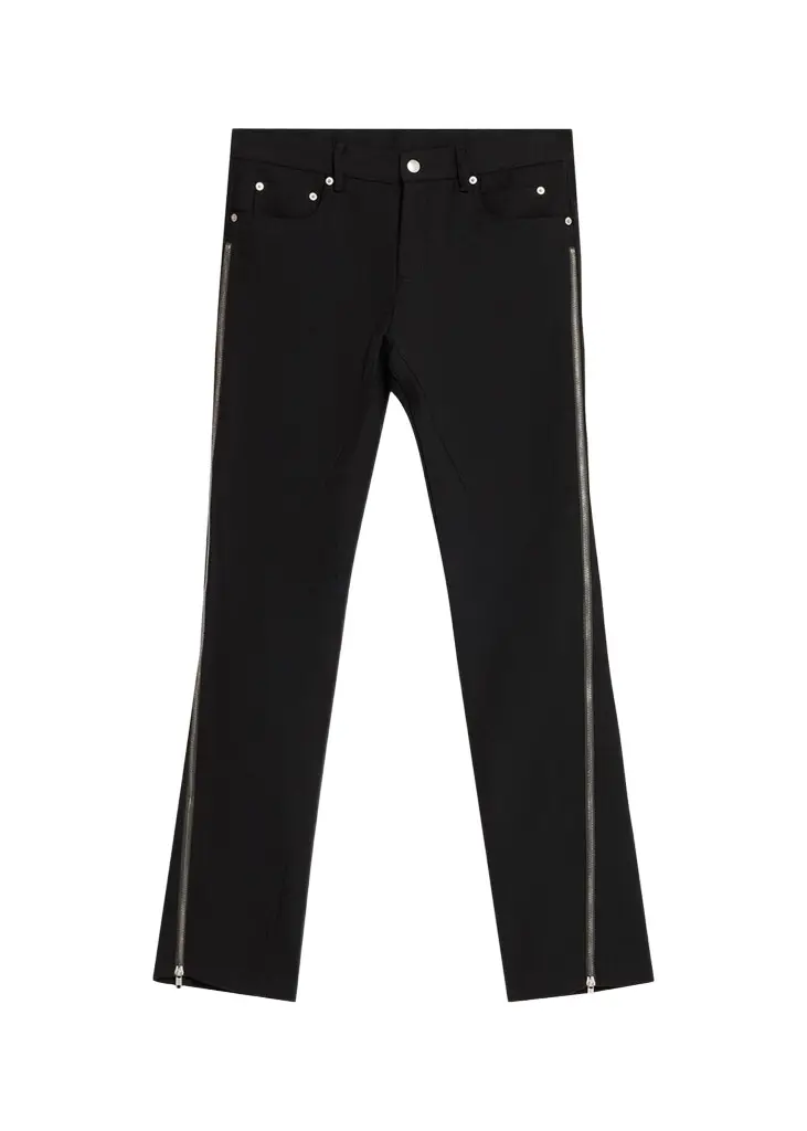 Rick Owens Men's Vega Wool Zip-Cuff Jeans | Image 1 Rick Owens Men's Vega Wool Zip-Cuff Jeans | Image 1