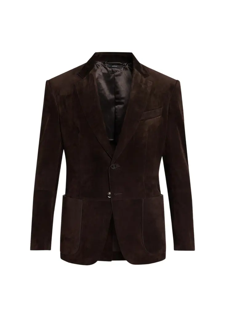 TOM FORD Men's Suede Single-Breasted Blazer | Image 1 TOM FORD Men's Suede Single-Breasted Blazer | Image 1