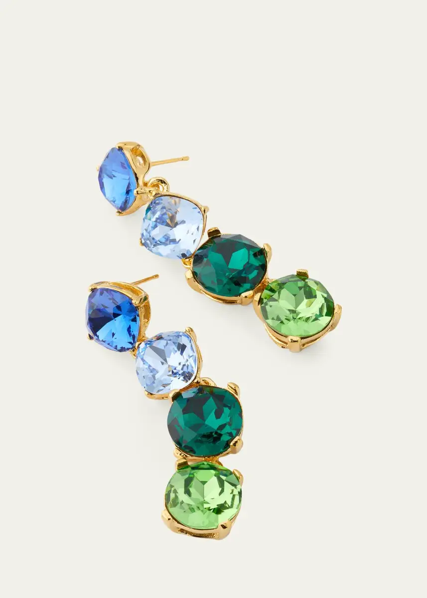 Oscar de la Renta Rhinestone Gallery Drop Earrings | Thumbnail 3