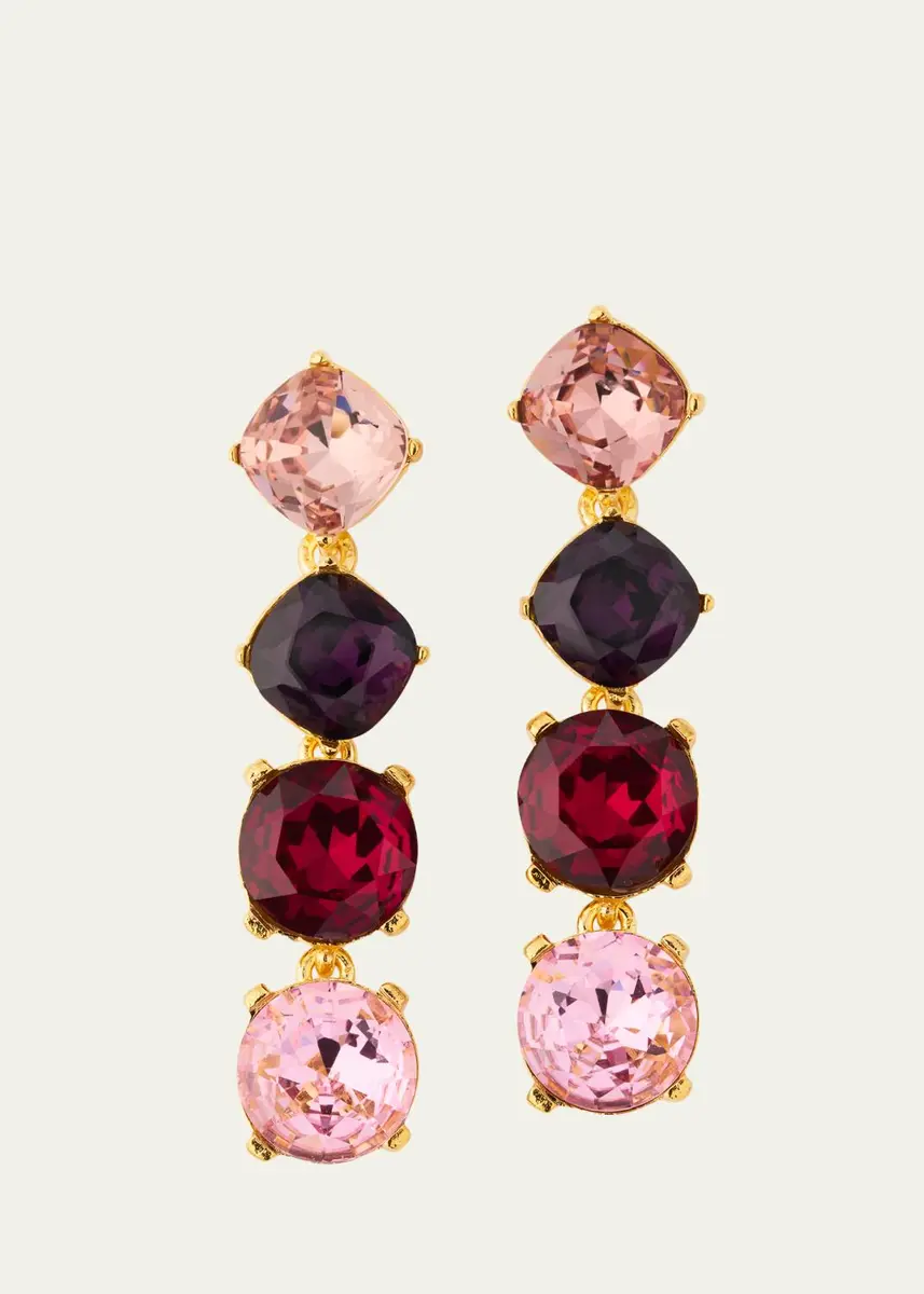 Oscar de la Renta Rhinestone Gallery Drop Earrings | Thumbnail 5